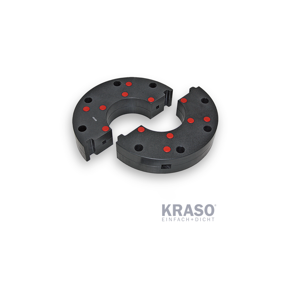 KRASO KFP plastikinė flanšinė plokštė - remontui, kai skylė nelygi/pažeista